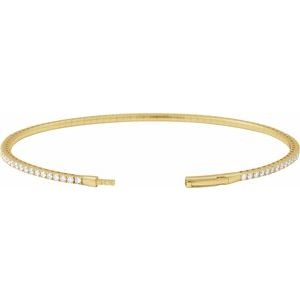 1 1/2 ct Diamond Fully Accented Flexible Bangle Bracelet