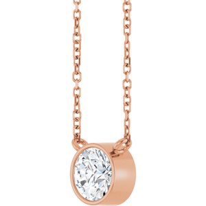 0.06 ct Diamond Bezel-Set Solitaire Necklace