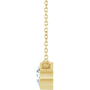 0.06 ct Diamond Bezel-Set Solitaire Necklace