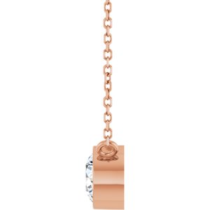 0.06 ct Diamond Bezel-Set Solitaire Necklace