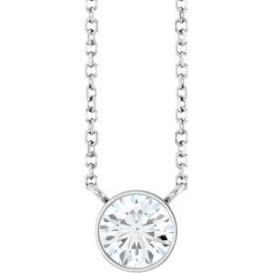 0.06 ct Diamond Bezel-Set Solitaire Necklace