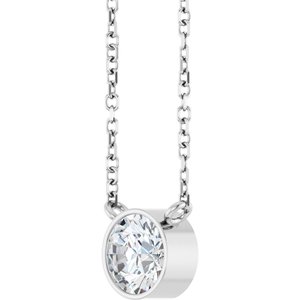 0.06 ct Diamond Bezel-Set Solitaire Necklace