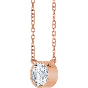 0.06 ct Diamond Bezel-Set Solitaire Necklace