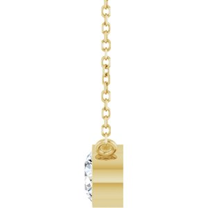 0.06 ct Diamond Bezel-Set Solitaire Necklace