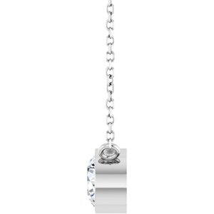 0.06 ct Diamond Bezel-Set Solitaire Necklace