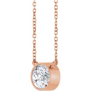 0.06 ct Diamond Bezel-Set Solitaire Necklace