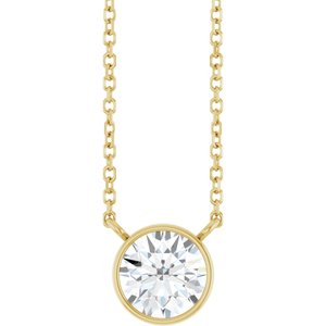 0.06 ct Diamond Bezel-Set Solitaire Necklace