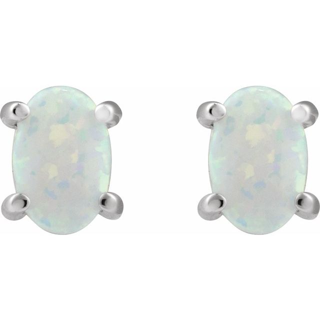 14k-white--oval-lab-grown-white-opal-earrings
