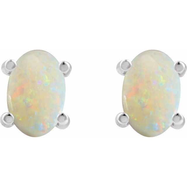 14k-white--oval-natural-white-opal-earrings