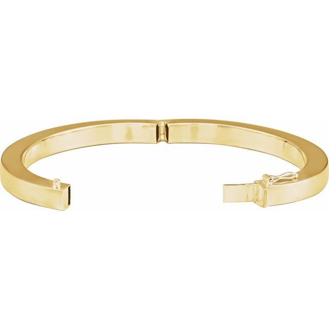 14k-yellow-square-tube-hinged-bangle-7"-bracelet