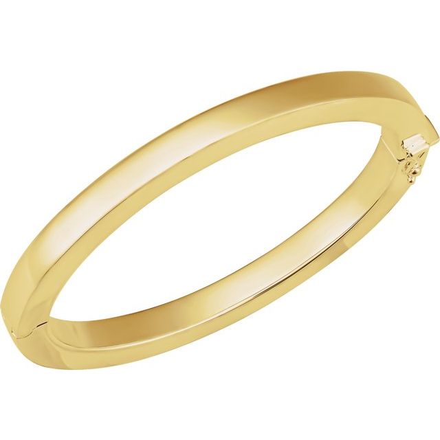 14k-yellow-square-tube-hinged-bangle-7"-bracelet