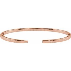 1 ct Diamond Half Accented Flexible Bangle Bracelet