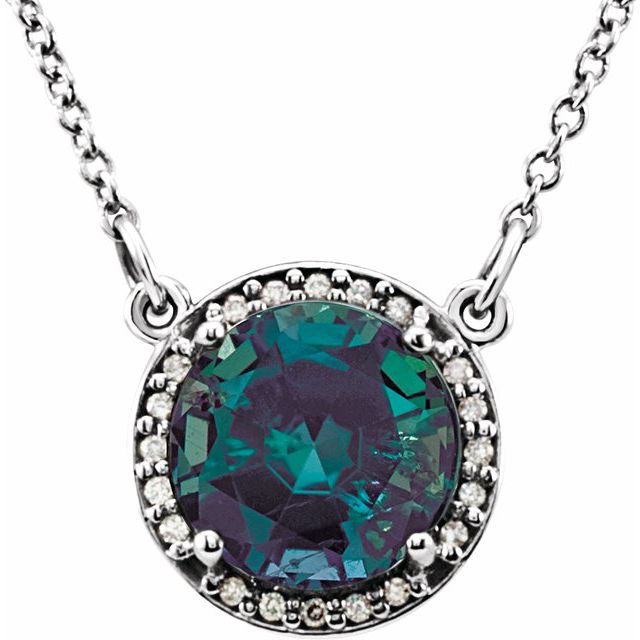 14k-white--lab-grown-alexandrite-&-.05-ctw-natural-diamond-16"-necklace
