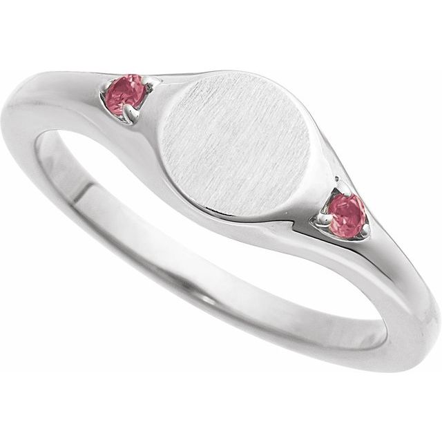 14k-white-engravable-natural-pink-tourmaline-signet-ring