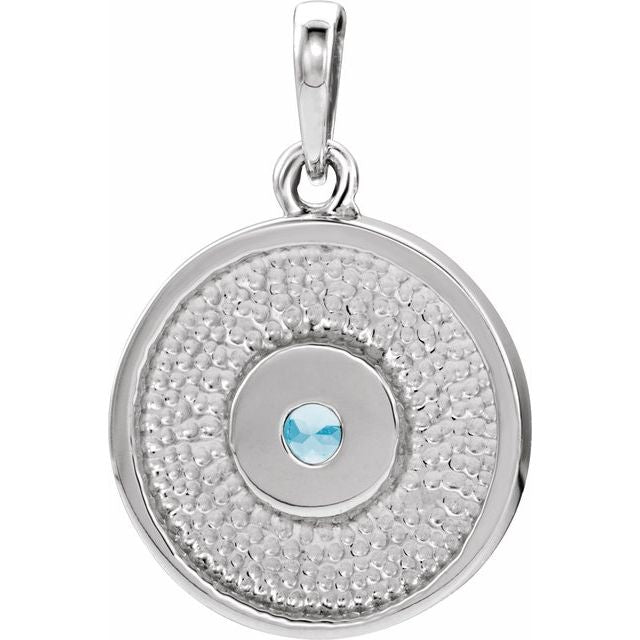 14k-white-natural-aquamarine-disc-pendant