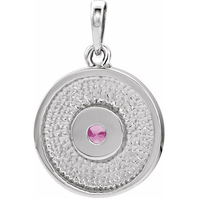 14k-white-natural-pink-tourmaline-disc-pendant