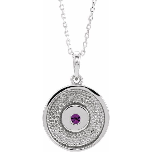 sterling-silver-natural-amethyst-disc-16-18"-necklace