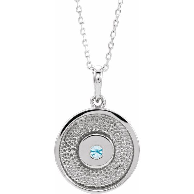 14k-white-natural-aquamarine-disc-16-18"-necklace