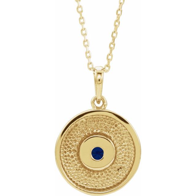 14k-yellow-natural-blue-sapphire-disc-16-18"-necklace