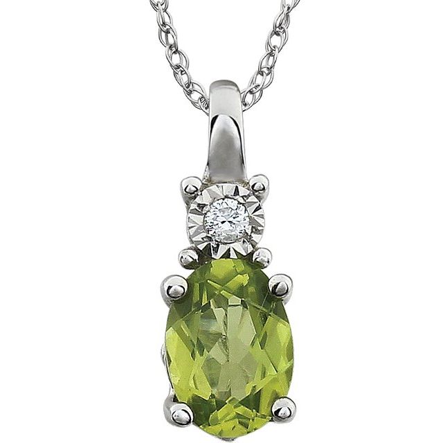 14k-white-natural-peridot-&-.02-ct-natural-diamond-18"-necklace