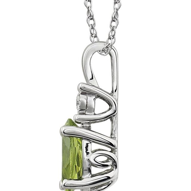 14k-white-natural-peridot-&-.02-ct-natural-diamond-18"-necklace