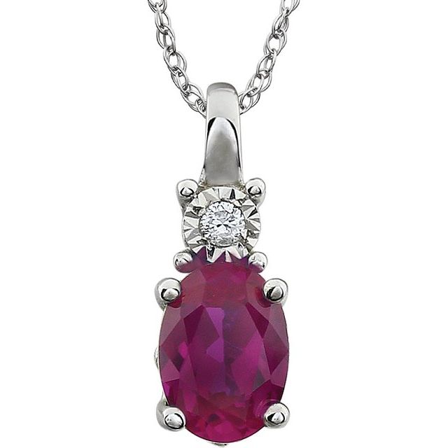 14k-white-lab-grow-ruby-&-.02-ct-natural-diamond-18"-necklace