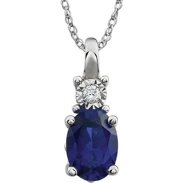 14k-white-lab-grown-blue-sapphire-&-.02-ct-natural-diamond-18"-necklace