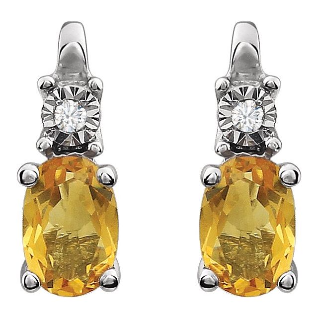 14k-white-natural-citrine-&-.02-ctw-natural-diamond-earrings