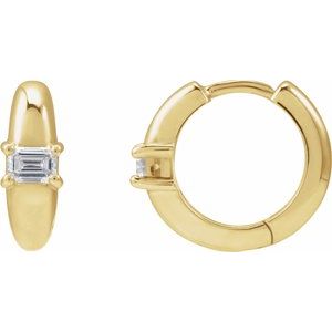 Diamond Accented Hoop Earrings