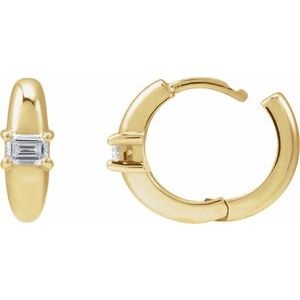 Diamond Accented Hoop Earrings