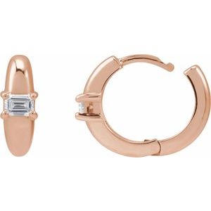 Diamond Accented Hoop Earrings