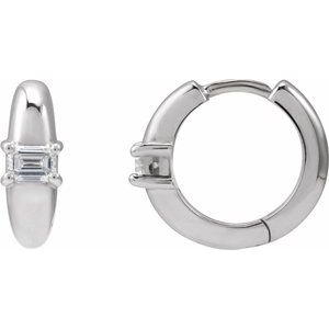 Diamond Accented Hoop Earrings