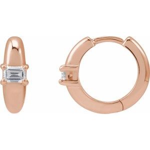 Diamond Accented Hoop Earrings