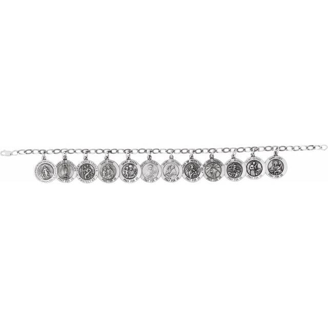 sterling-silver-saints-charm-7-1/2"-bracelet