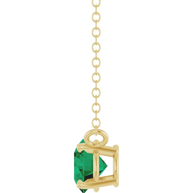 14k-yellow-gold-lab-grown-emerald-solitaire-18"-necklace
