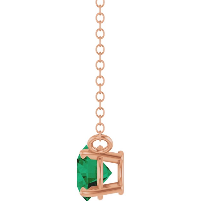 14k-rose-gold-lab-grown-emerald-solitaire-18"-necklace