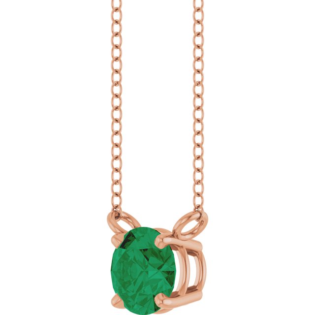 14k-rose-gold-lab-grown-emerald-solitaire-18"-necklace