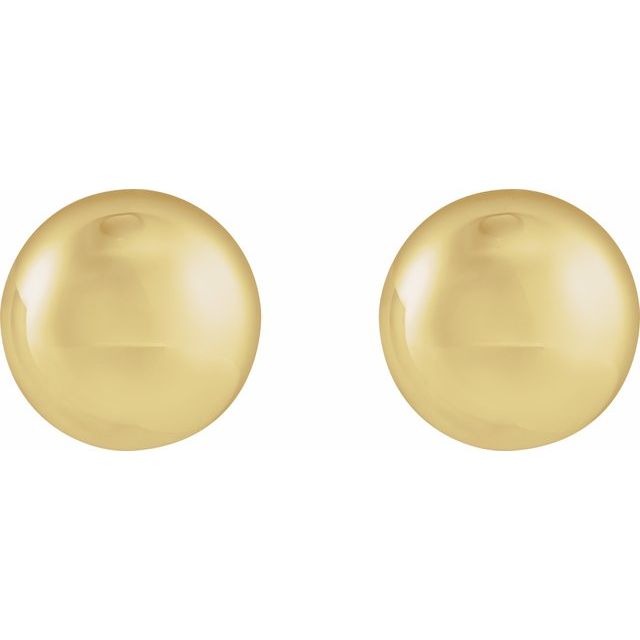 14k-yellow--electroform-domed-earrings