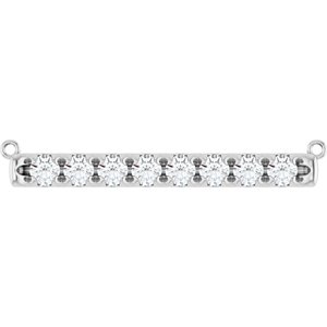 Diamond French-Set Bar Necklace