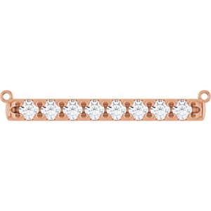 Diamond French-Set Bar Necklace