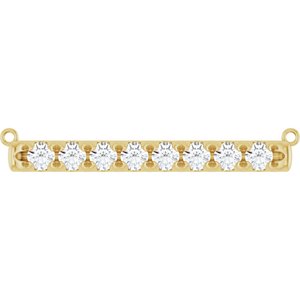 Diamond French-Set Bar Necklace
