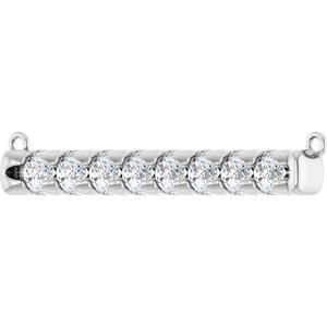 Diamond French-Set Bar Necklace