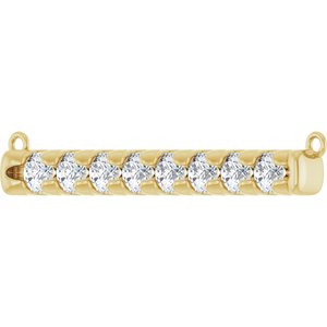 Diamond French-Set Bar Necklace
