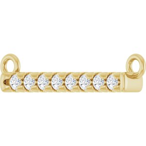 Diamond French-Set Bar Necklace