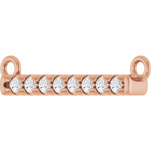 Diamond French-Set Bar Necklace