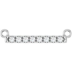 Diamond French-Set Bar Necklace
