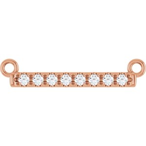 Diamond French-Set Bar Necklace
