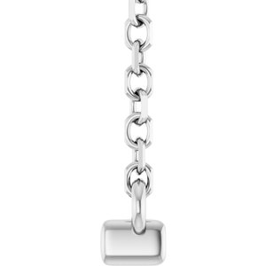 Diamond French-Set Bar Necklace