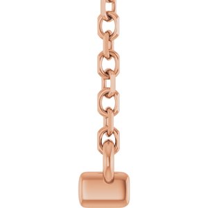 Diamond French-Set Bar Necklace