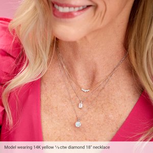 1/3 ct Lab-Grown Diamond Graduated Necklace